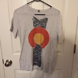 Colorado state flag women's distressed tee